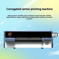 Équipement d'impression couleur à passage unique pour boîtes en carton ondulé entièrement automatique à grande vitesse, machine d'impression numérique de haute précision