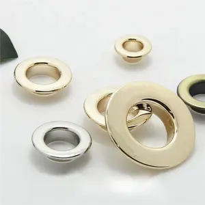 Moda metal grommets özel renkli pirinç halkalar elbise ayakkabı