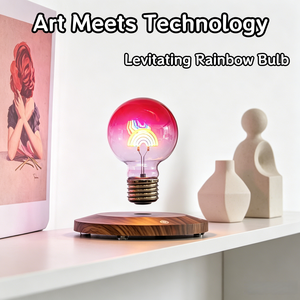 HCNT Floating Art Bulb LED Night <b>Light</b> Magnetic Levitation Desk Lamp Colorful Rainbow Design Glass Home Decor Gift - Product Image 2