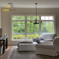 CBMMart Résidentiel Fenêtres françaises pour maisons Grilles d'isolation thermique Design Fenêtres à battant en verre transparent