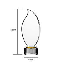Fournisseurs Fabricant de cristal Personnalisé 3D Gravé au laser Trophées de récompense en verre de cristal vierge Trophée de récompense en cristal
