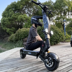 Geofought R7 72V 90-120kmh Dual Motor 40ah Lithium Battery 11inch off Road Folding Scooter with Deck Cover Lights - Product Image 5