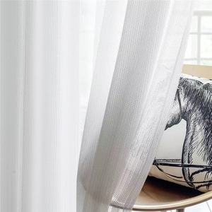 Paravent de fenêtre en gaze d'os de poisson, cloison en tissu épaissi, rideaux transparents nordiques, vente en gros - Product Image 3