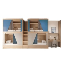 Cama litera metálica todo incluido para cuatro personas, ideal para habitaciones de estudiantes, empleados, apartamentos, dormitorios, alojamientos familiares y espacios de estudio modernos.