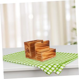 Organizador de Condimentos de Madera con Base para Botellas de Especias, Diseño Modular, Caja de Almacenamiento de Escritorio, Color Quemado - Product Image 2