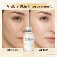Ampoule professionnelle à micro-perles, technologie OEM/ODM, sérum anti-rides et raffermissant pour la peau, à pénétration profonde, avec peptides de soie, personnalisable