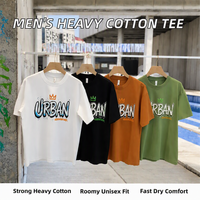 T-shirt vierge personnalisé 100 % coton tricoté 280g, qualité supérieure, coupe oversize, impression numérique