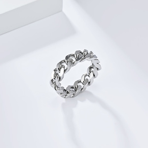 yunnique unisex minimalist titanium steel chain ring, hip-hop light luxury fashion, unique stainless steel bracelet - Product Image 3