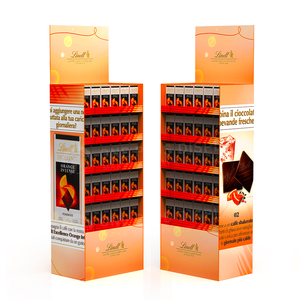 Free Custom Design Snack Dried <strong>Food</strong> Shelf Chocolate Paper Cardboard Shop 3 Tier Cardboard Floor Shipper Display <strong>Stand</strong> - Product Image 5