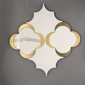 Tuile de mosaïque <span class=keywords><strong>hexagonale</strong></span> en céramique de stock d'usine d'épaisseur de 6-8mm de conception moderne pour des projets de mur intérieur d'hôtel - Product Image 6