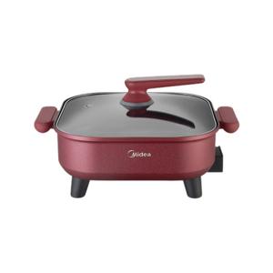 Olla eléctrica Midea de 6.5L cuadrada multifuncional con tapa para freír, saltear y cocinar. - Product Image 1