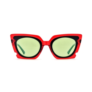 Lunettes de soleil œil de chat à monture intégrale, verres dégradés orange, pour femmes, décontractées, adultes, protection UV 100% - Product Image 4
