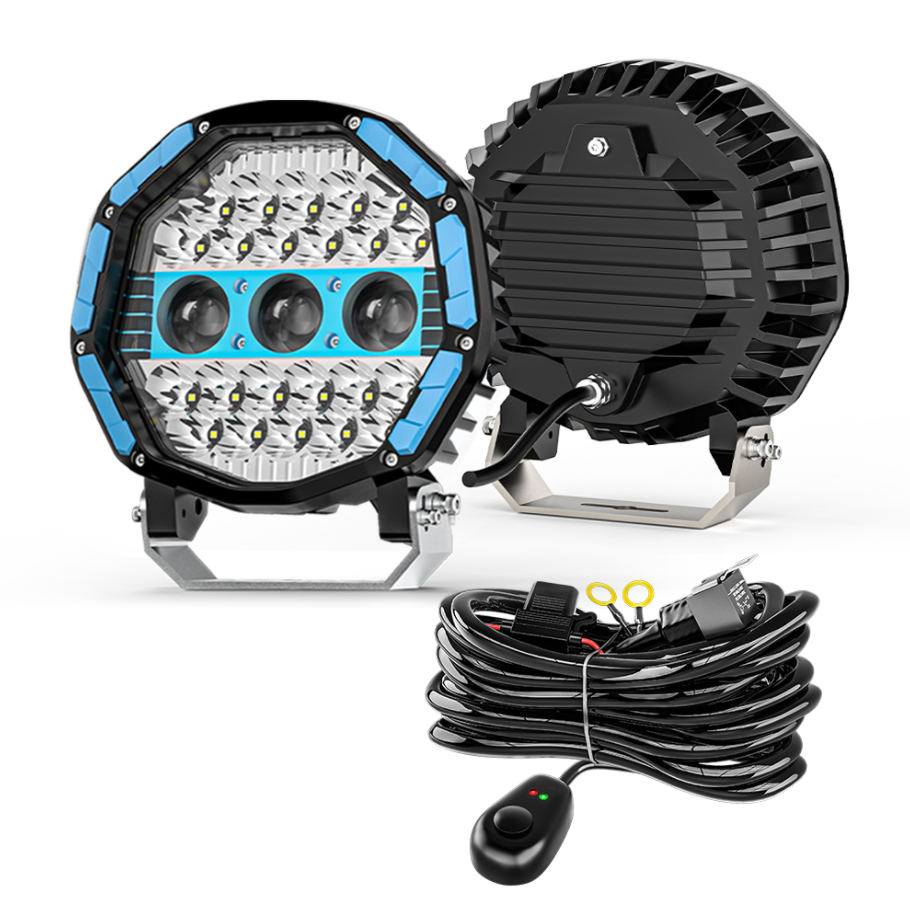 New DXZ 9 Inch 12-24V Super Bright IP68 Waterproof Car LED Work Light for ATV Truck Offroad Spot Pod Driving Light