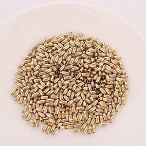 بسعر الجملة من المصنع ABS بلاستيك فضي وذهبي حبات لؤلؤ الأرز مع ثقوب للديكور بنفسك - Product Image 4