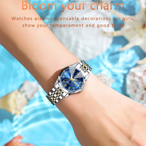 Montres à quartz pour femmes POEDAGAR 3078, nouveau mouvement, bracelet en acier inoxydable, fonction étanche, affichage de la semaine, montres de luxe - Product Image 6