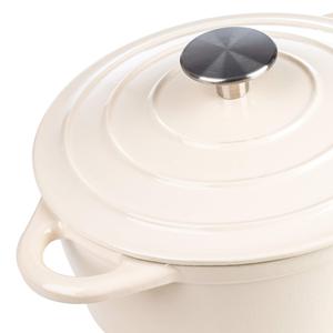 Cocotte en fonte émaillée de qualité supérieure, poignée ronde, plusieurs tailles (<span class=keywords><strong>18</strong></span>/20/22/24/26/28 <span class=keywords><strong>CM</strong></span>), compatible gaz/<span class=keywords><strong>induction</strong></span>/four - Product Image 4