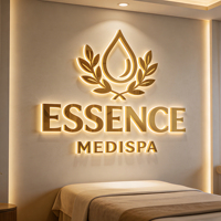 Lettres en acier inoxydable personnalisées rétroéclairées, finition miroir, logo LED, enseigne lumineuse pour réception, signalétique murale pour les commerces