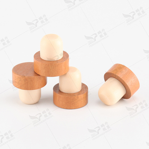 Thanh gỗ Top cap nút chai Stopper chai rượu vang tùy chỉnh gỗ Top chai dầu chấp nhận tổng hợp nút chai t hình dạng tổng hợp màu đen - Product Image 1