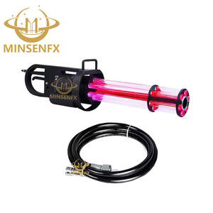 MINSENFX Nova Pistola Girar LED <span class=keywords><strong>CO2</strong></span> Gun RGB Jet Cannon Seis Olhos Máquina Cryo Efeito Especial Jet Gatling Gun Para DJ Disco evento - Product Image 3