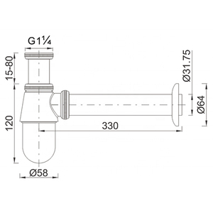 ND003 INNADA Lưu Vực Drainer Brass T Trap Lưu Vực Chai Trap P Trap Phòng Tắm <span class=keywords><strong>Siphon</strong></span> Sifon Syfon Sifone - Product Image 5