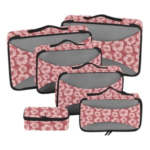 Hawaii Hibiscus Design 6-Pack Customize Organizer Travel Luggage Packing Cubes Sets Suitcase Compression Storage Bag for Travel - Product Image 1