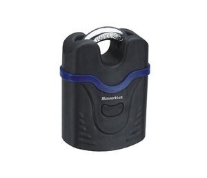 Candado de acero con recubrimiento resistente a la intemperie, alta seguridad, corta, resistente a la intemperie, con llave, uso para puerta de casa, oficina, bicicleta, al aire libre, 60mm - Product Image 1