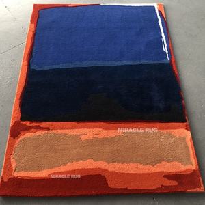 <span class=keywords><strong>Tapis</strong></span> géométrique bohème à poils longs fait main sur mesure, lune marine <span class=keywords><strong>XXL</strong></span>, résistant aux intempéries, pour salon - Product Image 2