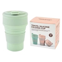 Sans BPA léger Portable Silicone tasse pliante voyage en plein air Camping bouteille d'eau pliable