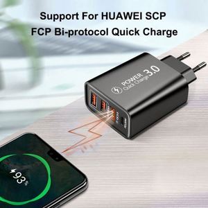 Custom Multi-Port 25W <b>USB</b>-<b>C</b> Charger <b>Adapter</b> Durable PVC Material Fast PD & QC Charge for iPhone 12-16 Samsung S24-S22 EU <b>Plug</b> - Product Image 2