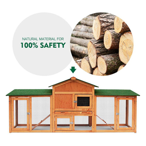 <span class=keywords><strong>Extra</strong></span> <span class=keywords><strong>Large</strong></span> En Bois Poulailler Poulailler Clapier Lapin <span class=keywords><strong>Cage</strong></span> avec Deux Rampes - Product Image 5