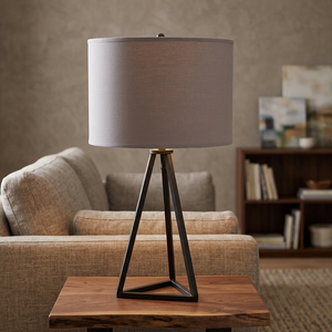 Lámpara de Mesa Moderna de Metal con Pantalla de Tambor LED AC E26, Lámpara de Pie para Dormitorio con Interruptor, para Decoración de Hoteles - Product Image 3