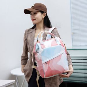 Fashion Irregular Printed Mommy Bag Lightweight Baby Diaper <b>Backpack</b> for Outdoor Travel - Product Image 5