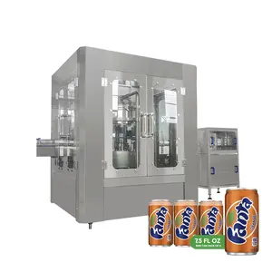 Automatic Small Slim 330ml Juice Carbonated Drinks Can Filling Machine