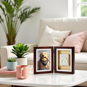 <span class=keywords><strong>ก</strong></span>รอบรูปที่ระลึกสำหรับสัตว์เลี้ยง พิมพ์ลายอุ้งเท้าสุนัข 3 สี บนแผ่น MDF ของ Qumazhu ขายดี เป็นของขวัญแสดงความเสียใจ - Product Image 2