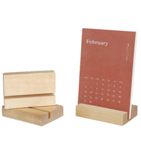 Support en carton pour bloc-notes, bureau, maison, commerce de détail, réception, décoration, présentoir photo, support en bois personnalisé pour calendrier de bureau mensuel