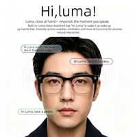 Lunettes Intelligentes IA avec Caméra 1080P, Enregistreur Vidéo, Microphone, Commande Vocale, Traduction en Temps Réel, Chargement Type-C, Lecteur de Musique
