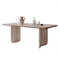 Table à manger de luxe en pierre frittée de style français, ensemble table et chaises en bois massif moderne et minimaliste pour la maison et les petits espaces