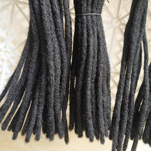 6Inch-24Inch Dreadlock Extensions Human <strong>Hair</strong> for Men/Women 100% Real Human <strong>Hair</strong> Permanent Dreadlocks - Product Image 2
