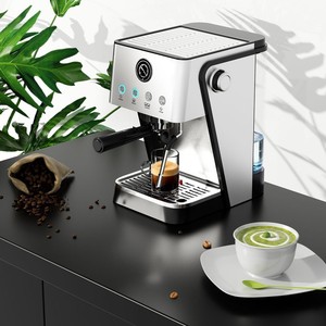 Cafetera italiana Outrip de acero inoxidable, semiautomática, para espresso, con manómetro y vaporizador, para uso doméstico. - Product Image 1