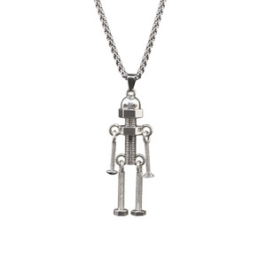 Colar Masculino de Hip Hop Estilo Europeu Americano, Joia de Aço Inoxidável, Pingente de Corrente para Suéter Feminino com Personalidade - Product Image 5
