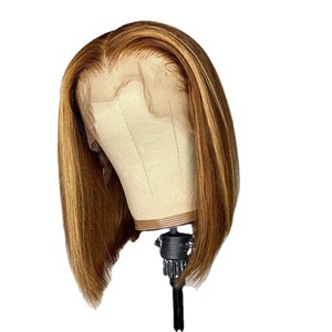 Coolhair Wig Perruque Bob Courte à Coupe Droite en Cheveux Naturels, Lace Frontale, Sans Colle, Double Tirage, Lisse - Product Image 5