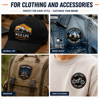 Parche Bordado Personalizado con Diseño de Logotipo para Ropa, Sombreros, Bolsos y Accesorios, Fabricante OEM ODM, Venta al Por Mayor