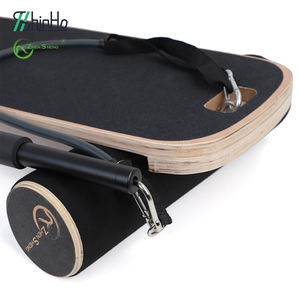 Zhensheng logotipo personalizado antideslizante Yoga entrenamiento Fitness Tabla de equilibrio de madera con rodillo multifunción ejercicio tabla de equilibrio - Product Image 1
