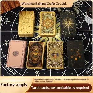 Caja de Regalo Personalizada de PVC Impermeable con Lámina Dorada Clásica de 12*7cm para Cartas de <span class=keywords><strong>Tarot</strong></span>, Embalaje en Caja de Color, Lista para Regalo, para Cartas de Ajedrez - Product Image 2