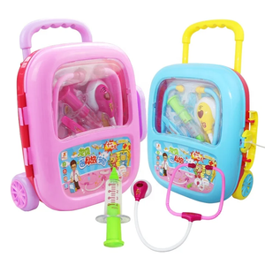 लड़कियों शैक्षिक प्लास्टिक खिलौना सेट बच्चों को स्टेथोस्कोप के साथ घर पर डॉक्टर सूट प्ले प्ले प्ले का नाटक करते हुए घर डॉक्टर सूट - Product Image 1