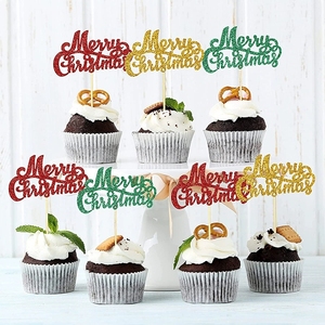ชุดตกแต่งเค้กคริสต์มาสสำหรับงานเลี้ยงฉลองเทศกาล ตกแต่งขนมหวานธีมคริสต์มาส พร้อมคำอวยพร - Product Image 6