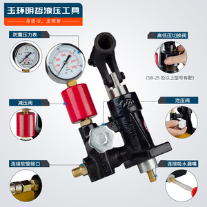Bomba manual de prueba de presión hidráulica SB para tuberías de calefacción por suelo radiante, prueba de fugas en tuberías de agua PPR - Product Image 1
