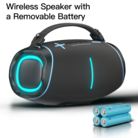 Nouveaux produits 2026, haut-parleur stéréo LED RGB, haut-parleurs Bluetooth sans fil portables avec batterie amovible