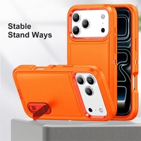 Coque antichoc 3-en-1 pour iPhone 15 Pro Max avec béquille intégrée, compatible iPhone 17 Pro Max, coque rigide ultra-résistante