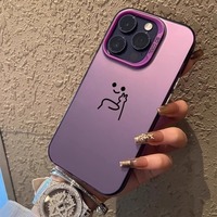 KINGSOUL Coque antichoc professionnelle 16 couleurs laser transparente rose vif or rose arc-en-ciel en TPU+PC à clipser pour téléphone